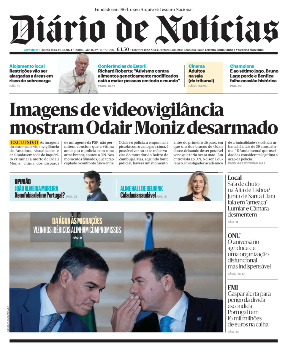 Prima-pagina-Diario de Noticias-edizione-di-oggi-20241024